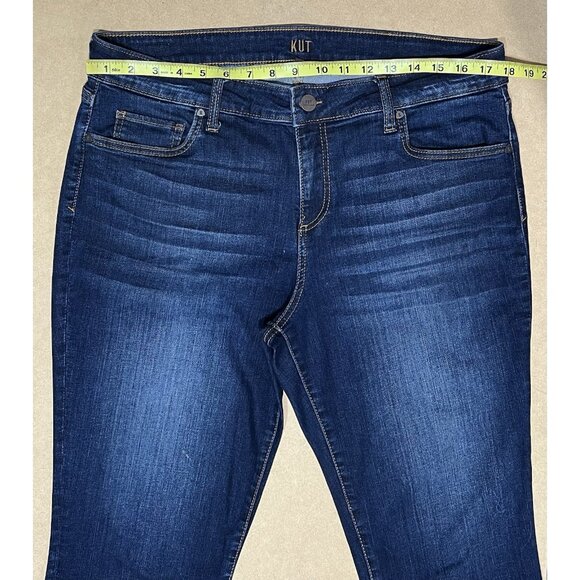 kut from the kloth Women’s Size 14 Jeans Crop Straight Blue Stretch Zipper - Picture 5 of 15